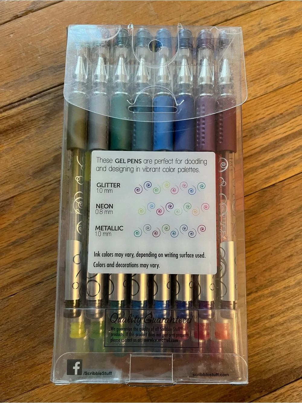 Glitter gel pens